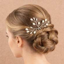 6/3 Pieces Elegant Imitation Hair Clip - Handmade Metal Vintage Hair Accessories, Exquisitely Designed, Suitable For Weddings, Parties, And Casual Wear, Party Hair Accessories | Nature-Inspired Design | Handmade Jewelry, Cute Hair Accessories, Summer, Beach - White - View 1