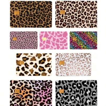 2 piezas de pegatinas decorativas con soporte para tarjetas de teléfono con estampado de leopardo aleatorio, pegatinas impermeables de dibujos animados lindos para scrapbooking, diarios de balas, cuadernos, manualidades, botellas de agua, guitarras, monopatines, motocicletas, equipaje, útiles escolares, Acción de Gracias, Navidad, cumpleaños, vacaciones, Año Nuevo, regalos del Día de San Valentín