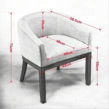 Dining Chairs - Beige + Chenille + Foam - View 9