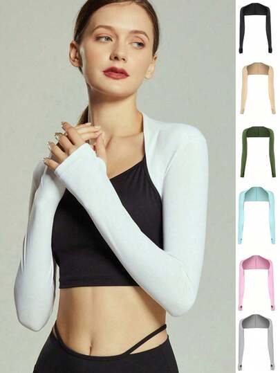 1 Piece Of Golf Sun Protection Shawl Sleeve, One Size, High Elasticity, Sweat-Absorbing, Breathable, Unisex, Outdoor Sports, Cycling, Sun Protection