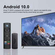I96 D6 电视棒，便携式流媒体播放器，4K HDR 四核 64 位安卓电视系统，2.4G WiFi，适用于安卓电视棒，4K 高清流媒体设备，可用于电视和投影仪 - 黑色 - 查看 7