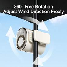New Cooling Ice Pack Waist Fan, Digital Display, Portable Clip-On Waist/Umbrella Outdoor Cooling Device, Quiet & Fast Cooling Dehumidifying Fan, Adjustable 199 Wind Speeds, Suitable For Camping, Outdoor, Construction Site, Cycling, Electronics, Gifts - Other - View 8