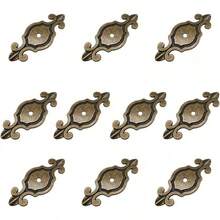 10 Packs Oil Rubbed Cabinet Knob Back Plates, 2.9 Inch Length And 1.2 Inch Width, Zinc Alloy Backplates Washers For Home Kitchen Drawer Knobs Dresser Pull Handles (Bronze) - Gold - View 1