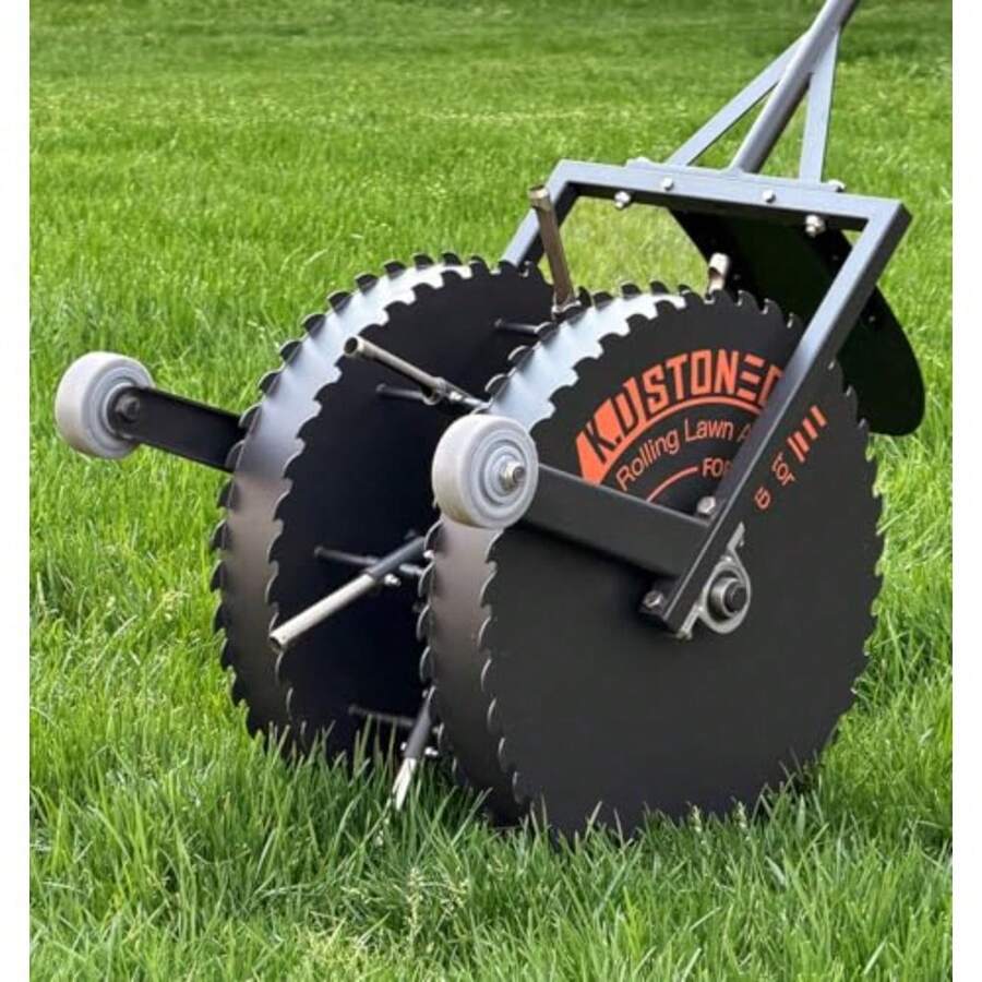 Patented Rolling Lawn Coring Aerator Yard Grass Pulling Plugs Manual Aeration Tool Push Roller Rotary Compacted Garden Soil Loosening - 完整產品 - 查看 1