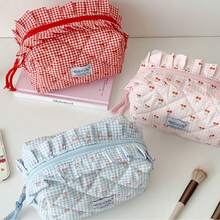 1个格子化妆包，时尚旅行洗漱用品收纳整理包 - 彩色 - 查看 1