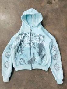 Sudadera Con Capucha De Hip-hop Con Estampado Urbano Estampado De Moda Para Hombre 2026 Para Hombre Y Mujer Sudadera Suelta De Primavera Y Otoño Con Personalidad Y2K - 1 - Ver 1