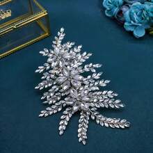1pc Handmade Silver & Gold Rhinestone Headband, Luxury Bridal Headpiece, Wedding Updo Side Decor Hair Accessory, Suitable For Weddings, Parties, Performances,Summer,Beach - Multicolor - View 5