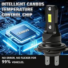 S&D Bombillas LED H7 para faros de coche, 20000LM, mini lámpara con chips 7535 CSP, inalámbrica, sin ventilador, 12V, 6000K - A - Ver 5