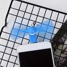 1個創意USB迷你風扇，手機介面風扇Type-C Android Apple通用，便攜式小風扇，靜音禮品風扇，戶外運動健行冷卻小風扇 - Type-C介面 - 查看 3