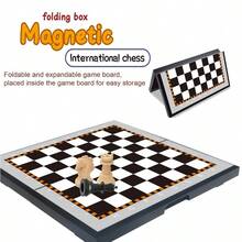 Mini Portable Chess Set - Educational Strategy Game To Improve Focus, Magnetic Chess Foldable Convenient Storage,Family Educational Puzzle Game Chess,Problem-Solving And Critical Thinking For Adult&Teenager - Multicolor - View 4