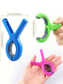 Multi-Color Random Shipping Heavy Duty Windproof Plastic Clothespins, Large Strong Clips For Towels Socks Blankets Clothes, Secure Towels On Beach Pool Cruise Chairs Clotheslines, Practical Wind Resistant Laundry Accessory For Home Travel Use - Multicolor - View 6