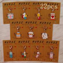 11pcs/22pcs Nurse Appreciation Enamel Keychain Set "I'll Be There For You" Thank You Gift For Healthcare Workers - Multicolor - View 11