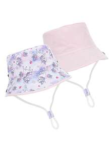 1pc Kids Printed Reversible Bucket Hat, Unisex Daily Wear Sun Protection Bucket Hat For Boys & Girls - Multicolor - View 3