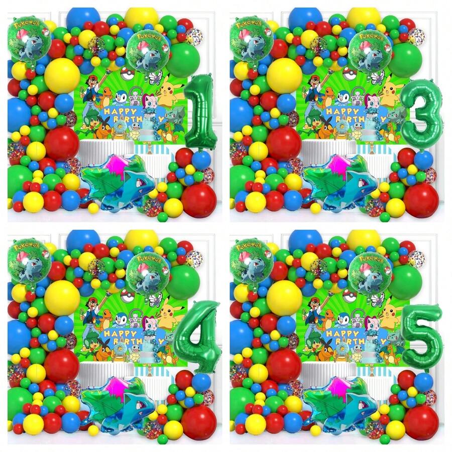 Ballons en forme d'arche en latex vert grenouille, décorations de fête d'anniversaire, ensemble de ballons joyeux anniversaire, cadeau d'anniversaire parfait, ensemble de ballons de décoration murale pour fête de révélation du - Ensemble de ballons - Voir 1