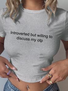 Customized Women's Short Sleeve Fitted T-Shirt, Add Your Text, Choose Your Favorite Color And Font Sports - Light Grey - View 3