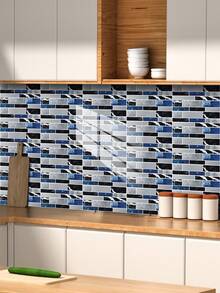 10Pcs Marble Pattern Self-Adhesive Removable Wallpaper, 3.97.8in/5.911.8in Rectangle Oil-Proof Easy To Clean Thickened Renter Friendly Wall Tile Sticker, For Kitchen Backsplash Bathroom Living Room Bedroom Dorm Rental Apartment Home Decor - Marble Tile Sticker - View 14