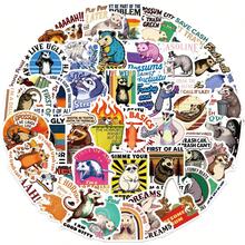 50张负鼠贴纸，复古ins风2D奇幻太阳ins Y2K都市美学贴纸，幽默搞笑的80、90年代动漫贴纸，适用于剪贴簿、信封、水瓶、电脑、笔记本电脑、手机、行李箱、笔记本、冰箱、节日派对、圣诞节装饰、新年冬季 - 50pcs - 查看 3