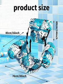 1 pieza Silla flotante para piscina para adultos, silla hamaca inflable para piscina, silla flotante para piscina con 4 tubos de aire, sofá flotante para piscina con patrón floral azul, reutilizable, adecuado para fiesta de piscina de verano, exterior, piscina, piscina inflable, flotador inflable para piscina, esencial para vacaciones - Multicolor - Ver 5