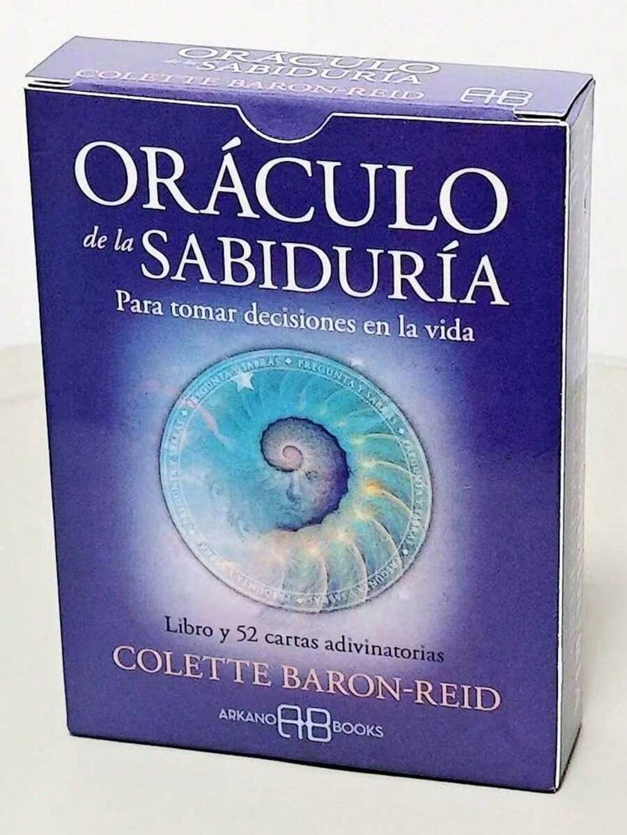 52pcs 10.5*7.5cm Wisdom Oracle Cards, Spanish Version, Daily Witch Tarot Cards, Fun Divination Tarot Card Game, Family Gathering Entertainment Game Cards, Tarot Cards, Entertainment Party Board Game, Game Gift - Purple - View 1