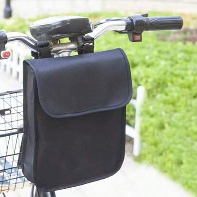Bolsa para manillar de bicicleta eléctrica, bolsa de almacenamiento 3D de gran capacidad, bolsa colgante para motocicleta