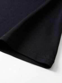 Áo thun nữ dài tay, màu trơn, phối ren, kiểu dáng trễ vai, ôm sát, thanh lịch, thích hợp mặc đi làm và hàng ngày, màu đen, mùa xuân. - màu đen - Xem 6