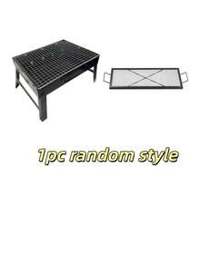 1 Stück tragbarer faltbarer Grill, Eisenstruktur, ohne Aufladung erforderlich, kompaktes und praktisches Design, geeignet für Outdoor-Camping, Picknicks, unverzichtbares Zubehör für tragbaren Outdoor-Grill, Camping-Grillzubehör, Outdoor-Grill, geeignet für Camping und Outdoor-BBQ, unverzichtbares Grillwerkzeug, Muttertag, Vatertag, Weihnachten, Halloween, Muss-haben für Sommerurlaub, Picknick-Kochen | Tragbarer Grill | Robuste Struktur - A - Übersicht 11