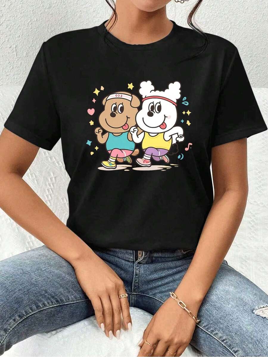 Women T-Shirts - Black - View 1