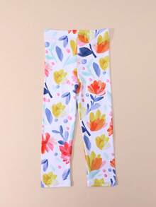 4pcs Girls' Casual Skinny Leggings, Stretchy Fitted Ankle Pants, Comfortable Wear For Daily, Spring/Summer - Multicolor - View 3