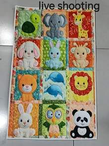 1pc Whimsical Outer Space Themed Area Rug, Jungle Animal Pattern Decorative Carpet, Suitable For Reading Nook, Bedroom Decor, Small Rug, Carpet, Home Decor, Living Room Rug, Bedroom Rug, Washable Outdoor Rug - Multicolor - View 10