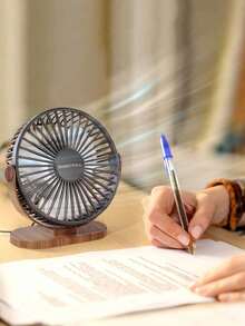 USB供电桌面风扇，90°可调角度，隐藏式挂钩设计，3档风速，可落地或壁挂，风量大，散热效果好，适用于卧室、厨房、办公室等场所。 - 多色 - 查看 4