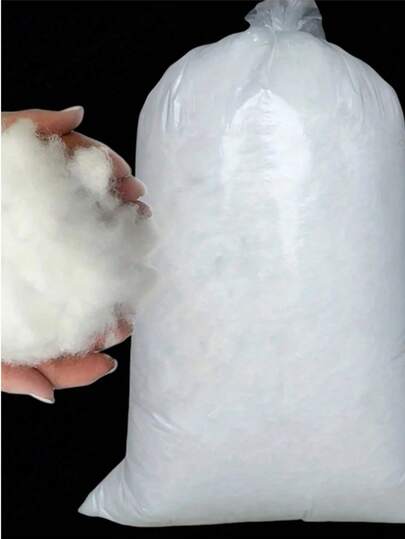 1pc High-Quality Polyester Fiber Filling, Premium PP Cotton, White Luxury Filling Material, DIY Crafting And Stuffing, White Polyester Fiber Filling