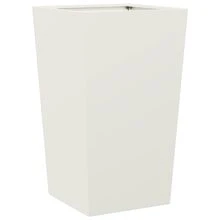 vidaXL Plant Pot, Flower Pot With Base, Planter Box, Plant Pot For Garden, Balcony, Terrace, Flower Pot, Plant Container, Flower Box, White - 白色 - 查看 1