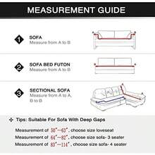 Hoobuy - Funda de sofá estampada para 2 cojines y dos fundas de almohada QMH 2 plazas/sofá de dos plazas - Gris - Ver 6