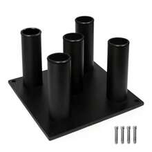 Yes4All Soporte para Barras Gym y Barra Z - Rack para Barra Olímpica con Accesorios para Gimnasio - Organiza tu Espacio de Gimnasio de Forma Eficiente - A. 5 Barra negra - Ver 1