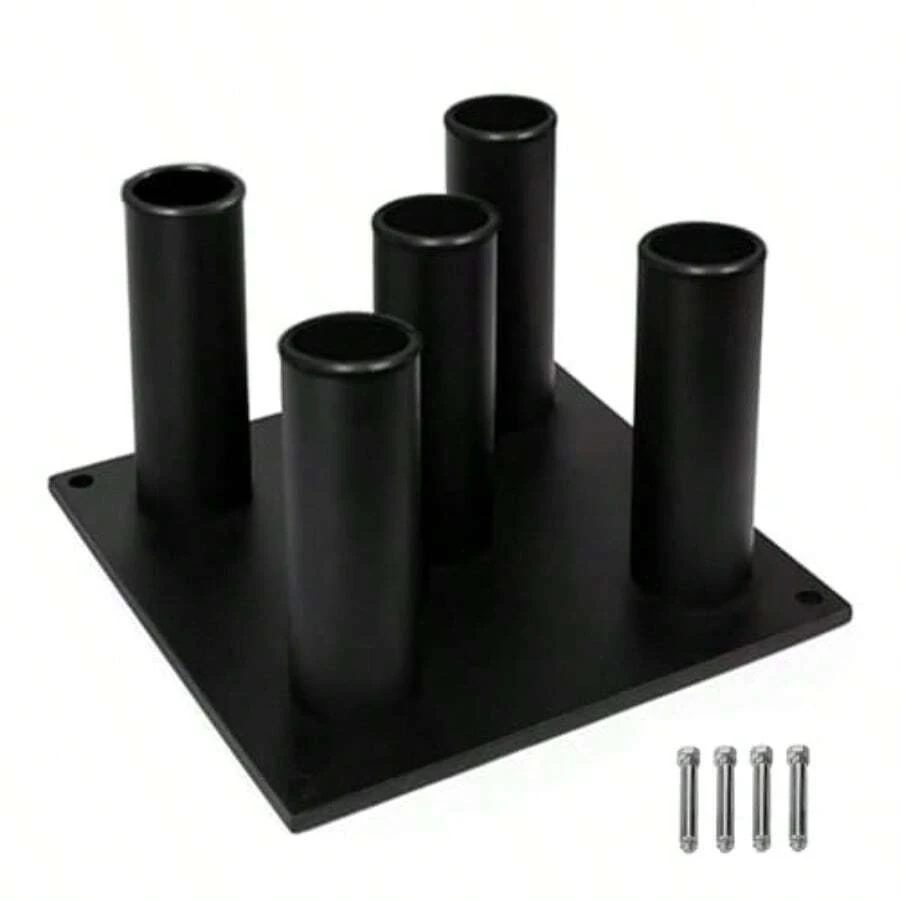 Yes4All Soporte para Barras Gym y Barra Z - Rack para Barra Olímpica con Accesorios para Gimnasio - Organiza tu Espacio de Gimnasio de Forma Eficiente - A. 5 Barra negra - Ver 1