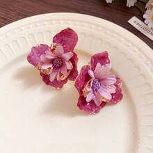 New Floral Earrings For Women, Multi-Color, Sweet Beach Vacation Style Earrings - Multicolor - View 15