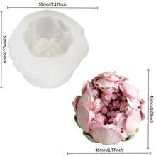 This Is A Peony Bud Shaped Mold With Delicate Petal Details And A Refined Texture. Suitable For Making Scented Candles, Plaster Decorations, And Resin Crafts. The Silicone Mold Is Easy To Demold And Reusable. - One Size - View 4