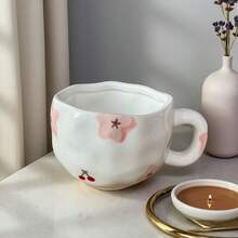 1 chiếc cốc cà phê bằng gốm, thích hợp dùng cho cà phê, trà, ca cao, cappuccino, latte và sữa, thiết kế tay cầm lớn, an toàn khi sử dụng trong lò vi sóng và máy rửa chén, bộ cốc và đĩa bằng gốm thủ công, quà tặng hình trái tim cho cặp đôi. - Nhiều lựa chọn - Xem 7