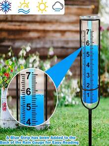 Outdoor Garden Rain Gauge, Precise Rainfall Measurement Instrument, Precipitation Monitor, Large Display Yard Measurement Tool - A - 查看 7
