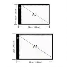 [3段調光+護眼]A5/A4/A3/A2 鑽石畫LED燈墊，鑽石畫工具燈箱，鑽石畫描圖，附刻度超薄發光板藝術燈墊，更透光，更好用，產品表面保護膜工藝，撕開即用，附4個固定夾，適用於鑽石畫上色、素描描圖、動畫手繪、描圖、書法描圖、DIY賀卡製作、藝術手工創意禮物 - C-黑色 - 查看 9