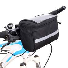 Bolsa grande para manillar de bicicleta, bolsa frontal multiusos universal para equipamiento de ciclismo con soporte para teléfono con pantalla táctil - Multicolor - Ver 10