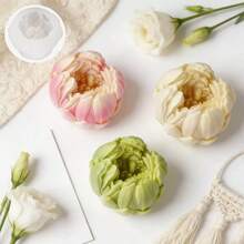 1pc Peony Bud Silicone Mold, Suitable For Making Peony Bud Aroma Candles, Gypsum Fragrance Stones, Home Decor, Resin Casting And Other Crafts. Reusable, Heat-Resistant, Easy Demold, Ideal For Holiday Decoration Or DIY Handicraft. - A-White - View 3