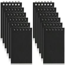 Adecortalk 12 Pcs Mini Notebook for Small Pocket Note Books Bulk Black Notebooks Small Spiral Notepad Memo Note Pads for Adult Work Home Office School Classroom Party Favor Supplies - como en la imagen - Ver 2