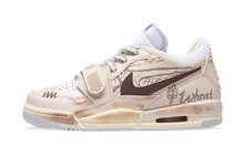 Jordan Legacy Cushioning Slip Resistant Abrasion Resistant Low Top Vintage Basketball Shoes Men's Beige Yellow - Beige - View 1