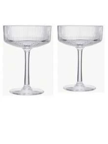 12/6/3/1 件装亚克力马提尼酒杯，10 盎司不易碎塑料香槟杯，带棱纹无柄葡萄酒杯，鸡尾酒杯套装，曼哈顿杯，适用于婚礼、生日派对和酒吧 - 彩色 - 查看 12