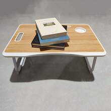 1 pieza Escritorio plegable para laptop, adecuado para dormitorio, dormitorio universitario, oficina en casa, escritura, estudio - Multicolor - Ver 10