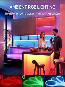 Strip Lampu LED Fleksibel RGB, 16 Mode Warna, Ditenagai USB, Dekorasi Kamar Tidur/Ruang Tamu, Dekorasi Liburan, Pencahayaan Ambient Dalam Ruangan, Lampu Latar TV - cahaya polikromatik - View 9