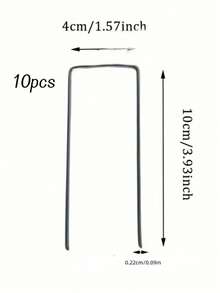 1/10/30/50/100pcs Galvanized U-Shaped Garden Safety Nails - Lawn Fabric Planting Supplies, With Gardening Balcony Accessories Anti-Grass Cloth Garden Pile Nails, Metal Lawn Fixtures, Wind Nails - Multicolor - View 11