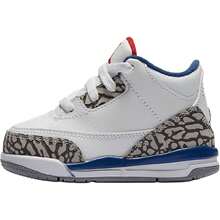 Jordan Air Jordan 3 Slip Resistant Abrasion Resistant High Top Toddler Shoes White Blue Infant And Toddler White/Fire Red/Pure Blue - White/Fire Red/Pure Blue - View 1