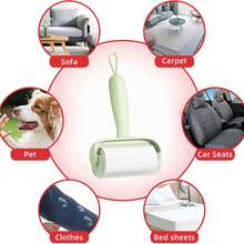 1pc Reusable Pet Hair Remover Portable Dog Cat Fur Remover Brush Manual Lint Roller For Carpet Couch Clothing Bedding Pet Grooming Cleaning Tool - View 6